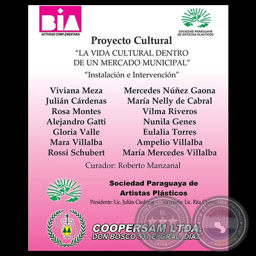 LA VIDA CULTURAL DENTRO DE UN MERCADO MUNICIPAL - Obras de GLORIA VALLE - 10 de Octubre del 2015